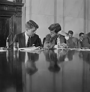 Senator John F. Kennedy and His Brother Robert