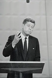 Debate Prints: Senator John F. Kennedy Speaking at Debate