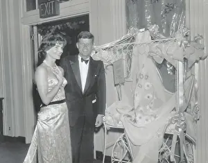 Senator John F. Kennedy and wife Jacqueline at Exhibit