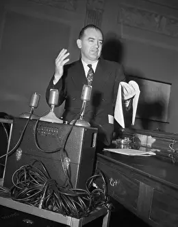 Congress Prints: Senator Joseph McCarthy Recording Testimony