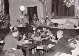 Senator Joseph R. McCarthy During Senate Hearing