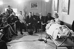 Accident Prints: Senator Kennedy Giving Press Conference in Hospital