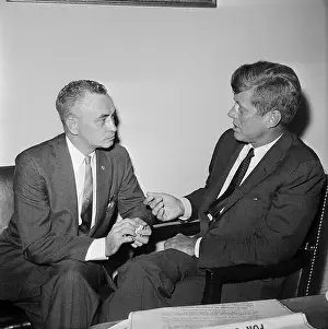 James B Prints: Senator Kennedy Meeting with Labor Leader