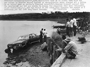 Edgartown Prints: Senator Kennedy's Car out of Water