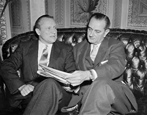 Knowland Prints: Senator Lyndon Johnson with William Knowland