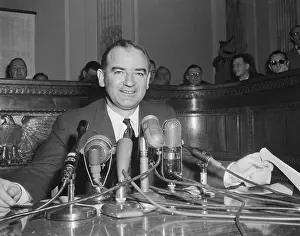 Government Agency Prints: Senator McCarthy Attending US Army Hearings