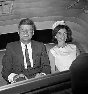 Senator And Mrs. Kennedy At Airport
