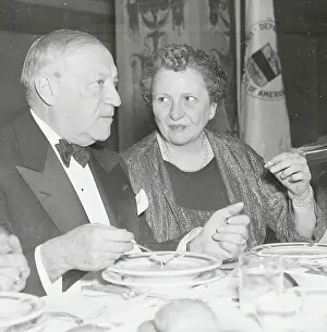 Senator Robert F. Wagner and Frances Perkins Dining at Political Function