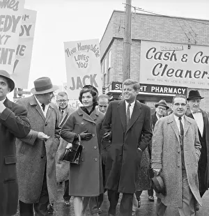 Nashua Prints: Senator and Wife Walking Together