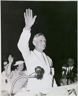 Senator William Gibbs McAdoo Waving from Convention Podium