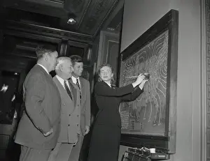 Joseph W Prints: Senators Looking Over Weather Maps
