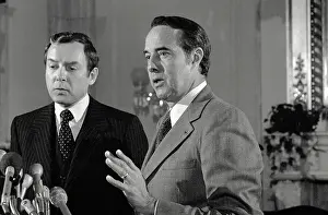 Senators Orrin Hatch and Bob Dole During Press Conference