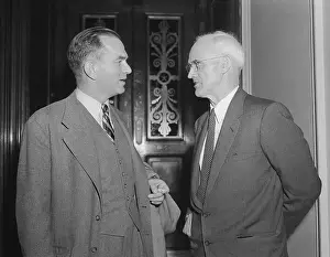 Senators William Fullbright and Arthur Atkins Talking