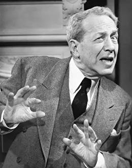 60 64 Years Prints: Senior man gesturing (B&W)