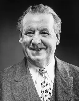 60 64 Years Prints: Senior man smiling, (B&W), close-up, portrait
