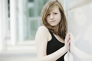 Femininity Prints: Sensual portrait of a young long-haired woman