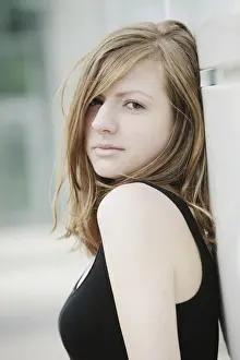 Femininity Prints: Sensual portrait of a young long-haired woman