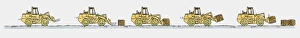 Images Dated 20th November 2009: Sequence of illustrations showing wheel loader on the move