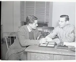 Sergeant Interviewing Potential Marine Recruit