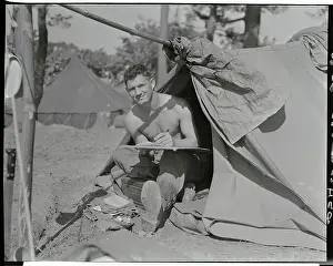 Sergeant Joe Stanes Writing Letter Home