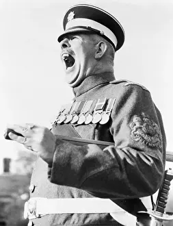 Riding Crop Prints: Sergeant Major Ronald Brittain Bellowing Commands
