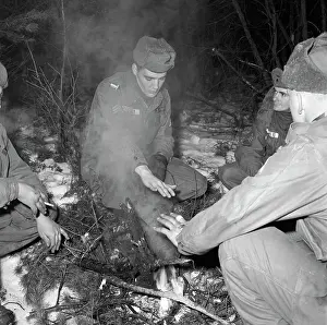 Campfire Prints: Sergeant Presley Warms Hands