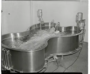 Sergeant Reclining in Army Bath Tank for Polio Treatment