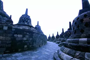 Images Dated 29th February 2016: A series of stupas at Borobudur