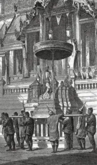 Subservience Prints: Servants Carrying Siamese Princess