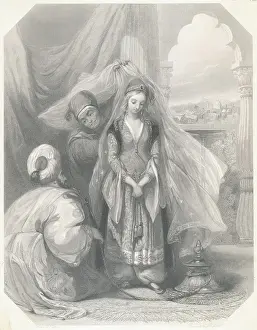 Servants Dressing Woman