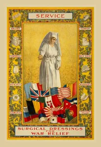 Relief Prints: Service - Surgical Dressings for War Relief