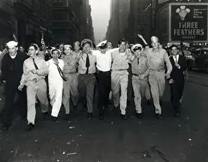 Celebrating Prints: Servicemen Celebrating V-J Day in New York