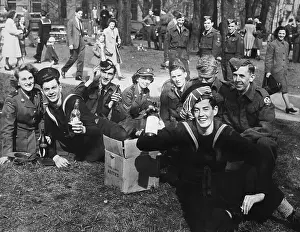 Halifax Prints: Servicemen And Women Drinking Liquor