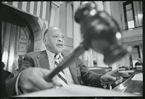 Session Speaker S. Howard Woodson with Gavel in Hand
