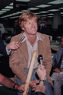 Prints of American actor Robert Redford, wearing a brown corduroy blazer over a checked shirt Robert Redford: Classic Hollywood Elegance: On The Set Of All The President's Men