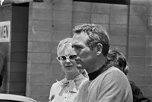 Prints of American actress Joanne Woodward sits in a car, beside American actor Paul Newman, on the set of Winning, filmed at the Riverside International Raceway in Moreno Valley, California, August 1968 Paul Newman: A Life in Frames: On The Set Of Winning