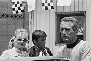 Prints of American actress Joanne Woodward, American actor Robert Wagner, and American actor Paul Newman, on the set of Winning, filmed at the Riverside International Raceway in Moreno Valley, California Paul Newman: A Life in Frames: On The Set Of Winning