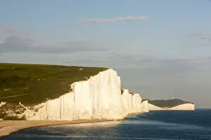 Seven Sisters chalk cliffs, Seaford, Sussex, England, United Kingdom
