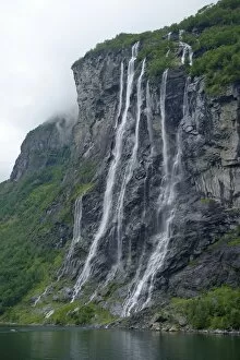 Images Dated 7th August 2012: Seven Sisters Waterfall, Geirangerfjord, Geiranger, More og Romsdal, Western Norway, Norway