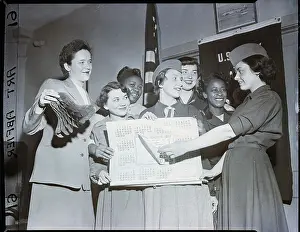 Oath Prints: Seven Wac Women Pictured With Calendar