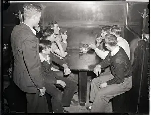 Booth Prints: Seven Young Men @ Diner Booth