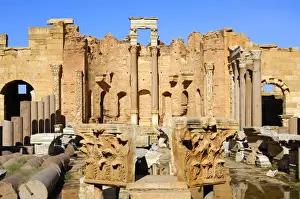 Excavation Prints: Severan Basilica, Ruins of the Roman City Leptis Magna, Libya