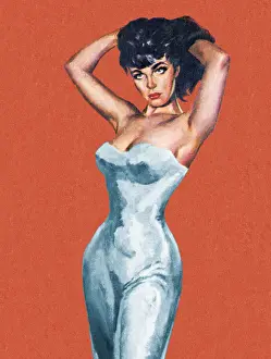 Voluptuous Prints: Sexy Dark Haired Woman