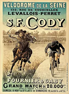 Race Prints: S.F. Cody Contre un Tandem
