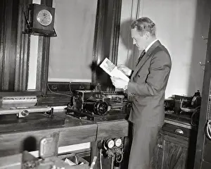 Coronation Prints: S.H. Simpson Receiving Radiophoto of Coronation