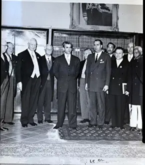 Receiving Prints: Shah Of Iran Recieving Foreign Represent