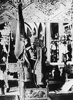 Shah Prints: Shah of Persia on His Royal Throne