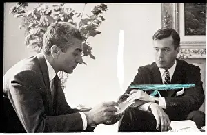 Shah Prints: Shah Reza Pahlavi of Iran Being Interviewed