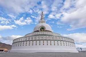 Images Dated 19th July 2016: Shanti Stupa one of the famous place in leh ladakh, jummu and kashmir region, india