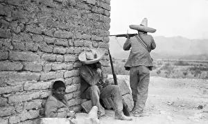 Aiming Prints: Sharpshooters Behind Wall During Mexican Revolution